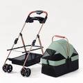 RoamNook detachable pet stroller in sage and black